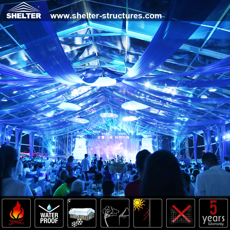 Clear Marque With Lighting Host 200 Guests