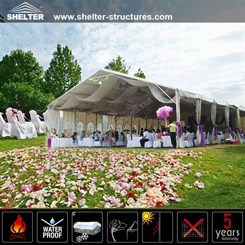 Outdoor marquees for wedding 150 seats
