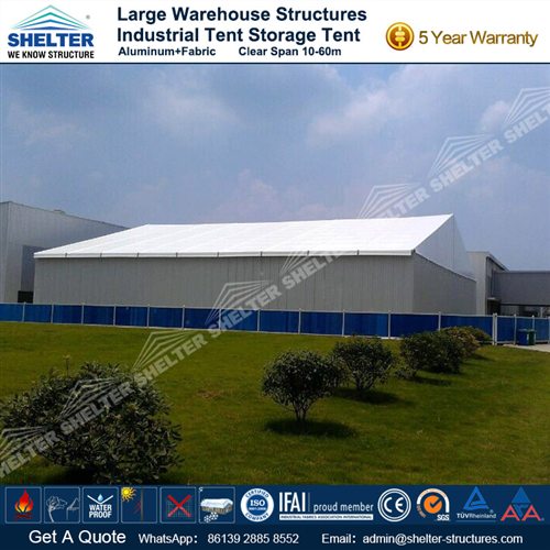 Industrial Warehouse Tent with Steel Walls