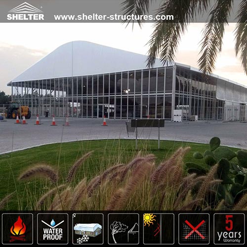 Sporting Event Tent with Curved Roof  – F1 Event in Bahrain