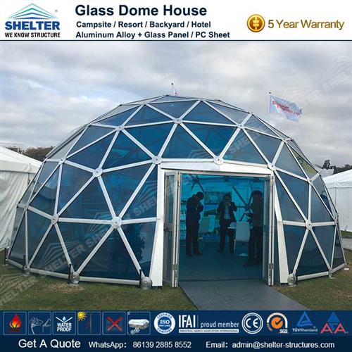 Glass Dome House with PC Sheet