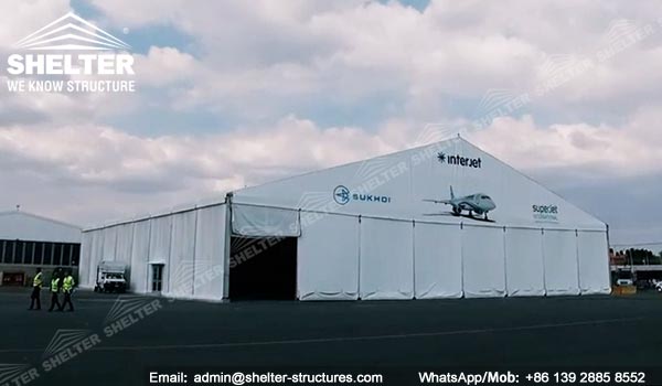 plane hangar - 40x40x6.4 meters aviation hangar for aircraft manufacturing company - hangar structures for sale (6)