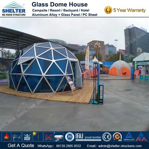Dia. 6m Geodesic House with PC Sheet